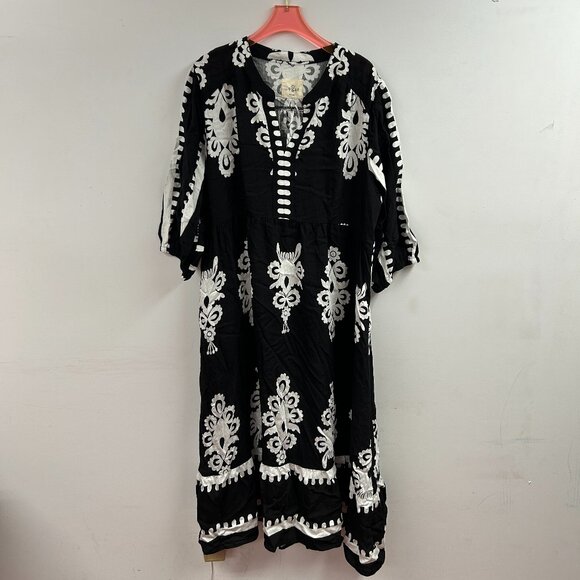 Desert Bloom Embroidered Midi Dress - WK9343 - Picture 1 of 2